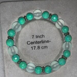 Elegant teal Beaded stretch Bracelet